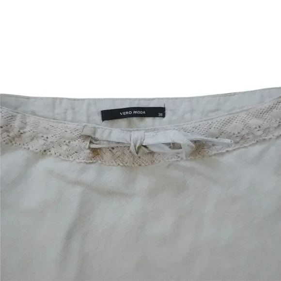 Vero Moda Linen Midi  Skirt, Lace, Bow, 36 (L) - Picture 2 of 7